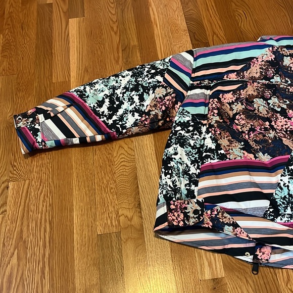 Free People Movement Bunny Slope Puffer Jacket Black Diamond Print Sz Small NWT - Picture 14 of 17